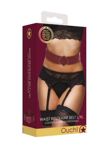 Бордовый ремень Halo Waist Belt - размер L-XL фото 4