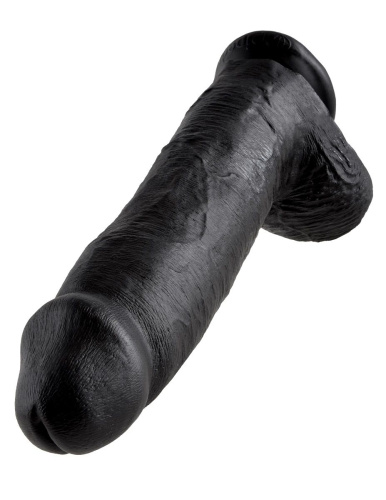 Чёрный фаллоимитатор-гигант 12  Cock with Balls - 30,5 см. фото 2