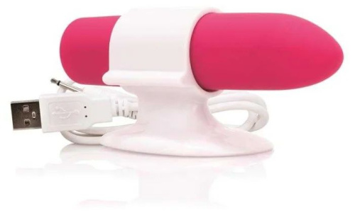 Гладкий мини-вибратор Charged Positive - 10 см. фото 4