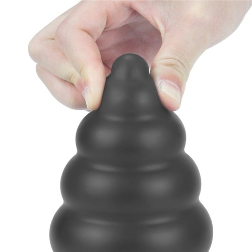 Черная анальная вибровтулка 7 King Sized Vibrating Anal Cracker - 18 см. фото 4