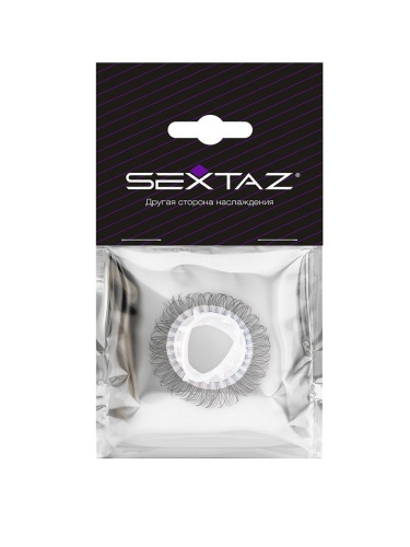 Эластичное эрекционное кольцо с длинными черными «ресничками» фото 2