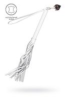 Белая кожаная плеть - 50 см.