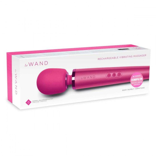Розовый матовый жезловый вибратор Le Wand с 20 режимами фото 5