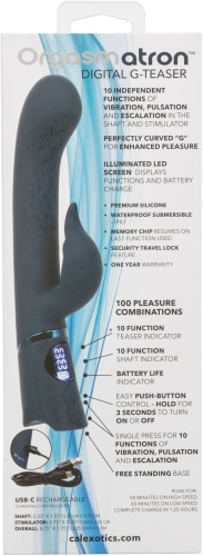 Синий вибратор-кролик Orgasmatron Digital G-Teaser - 22,2 см. фото 6