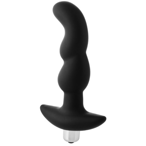 Черная вибропробка для простаты FantASStic Vibrating Prostate Plug - 14,5 см. фото 3
