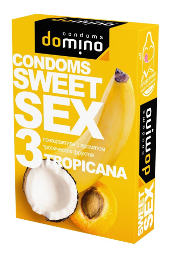 Презервативы для орального секса DOMINO Sweet Sex с ароматом тропических фруктов - 3 шт. фото 2