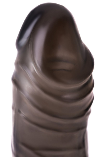 Дымчатая закрытая насадка с подхватом и анальным стимулятором фото 4