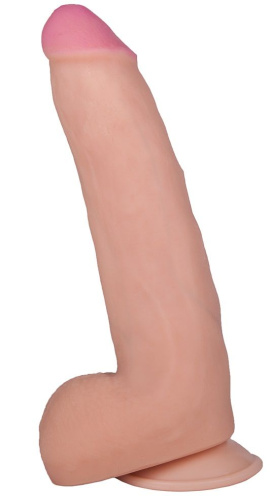 Фаллоимитатор с мошонкой на присоске F LINE - 22 см. Фаллоимитатор с мошонкой на присоске F LINE - 22 см.