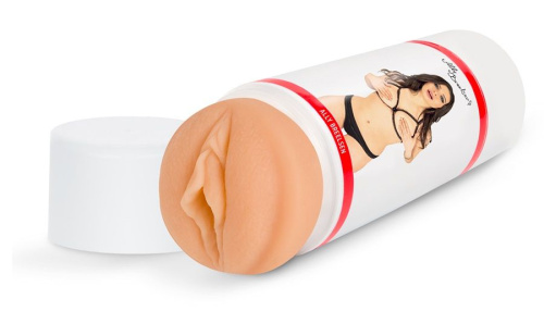 Двусторонний реалистичный вибромастурбатор - копия вагины и попки Элли Брилсен фото 5
