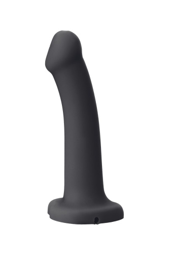 Черный фаллос с имитацией эякуляции Silicon Cum Dildo L - 19,6 см. фото 5