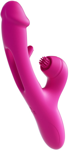 Розовый вибратор-кролик G Spot Ultra - 26,5 см. фото 4