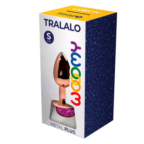 Анальная втулка Wooomy Tralalo Size S c розовым кристаллом фото 2