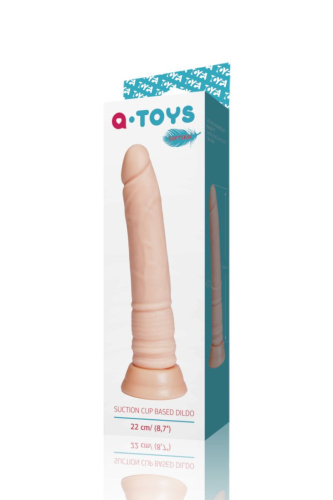 Телесный фаллоимитатор A-toys с присоской - 18см. фото 2