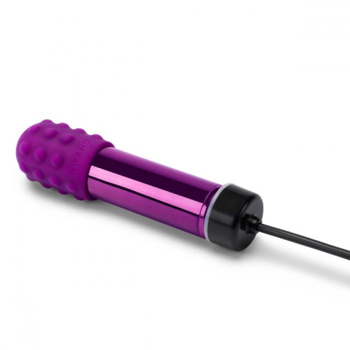 Фиолетовая вибропулька Le Wand Bullet с 2 нежными насадками фото 3