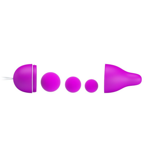 Лиловое вагинальное яйцо с утяжеляющими шариками Kegel Ball фото 2