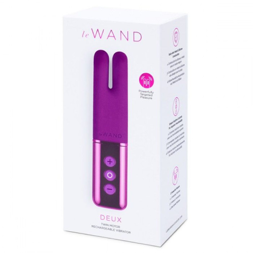 Фиолетовый двухмоторный мини-вибратор Le Wand Deux фото 6