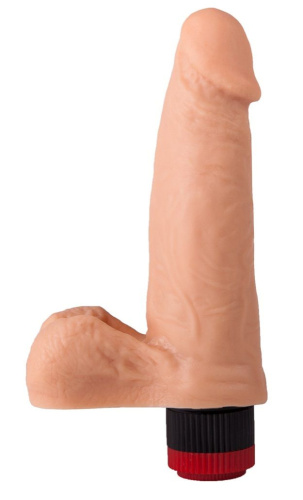 Реалистичный вибромассажёр из геля - 20 см.