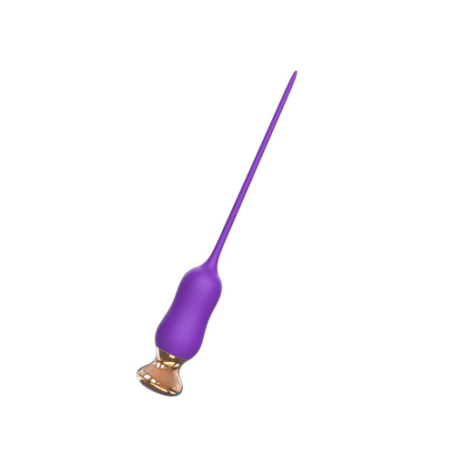 Фиолетовый тонкий стимулятор Nipple Vibrator - 23 см. фото 4