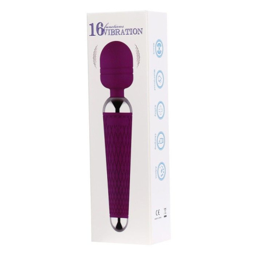 Фиолетовый wand-вибратор - 20 см. фото 5