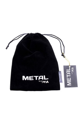 Серебристая анальная втулка TOYFA Metal с белым хвостиком фото 6
