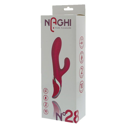 Розовый вибромассажер NAGHI NO.28 - 23 см. фото 2
