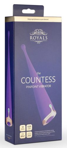 Фиолетовый клиторальный вибратор The Countess Pinpoint Vibrator - 19 см. фото 2