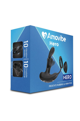 Черный инновационный масcажер простаты Hero с технологией массажа на 360 градусов фото 2