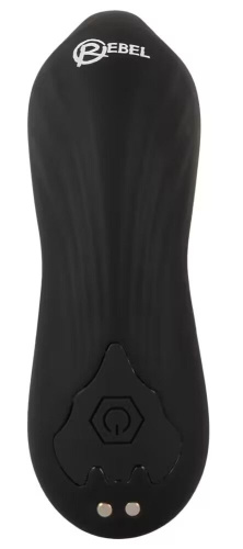 Черная анальная пробка с вибрацией, вращением и пультом ДУ RC Butt Plug with 2 Functions фото 6