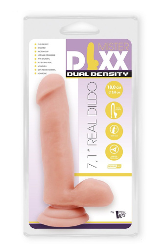 Телесный фаллоимитатор-реалистик Dual Density Dildo - 18 см. фото 4
