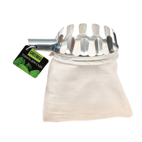 Металлический плодосъёмник с текстильным мешком фото 4 Металлический плодосъёмник с текстильным мешком фото 4