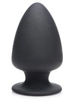 Черная мягкая анальная пробка Squeezable Small Anal Plug - 9 см.