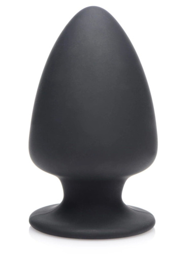 Черная мягкая анальная пробка Squeezable Small Anal Plug - 9 см.