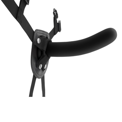 Черный страпон Raw Recruit Strap-On L - 17,7 см. фото 3