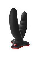 Черный двойной фаллоимитатор Ryde - 12,3 см.