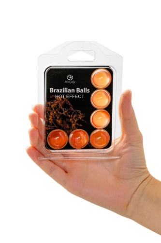Набор из 6 шариков с массажным маслом Brazilian Balls с разогревающим эффектом фото 5