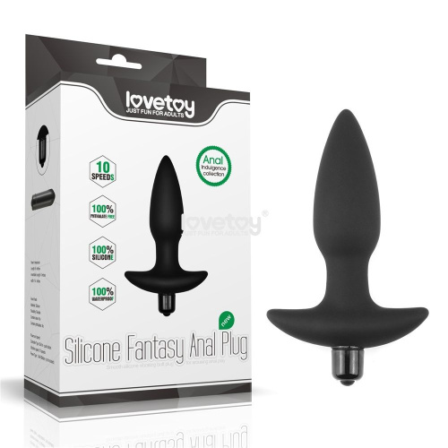 Черная анальная вибропробка Anal Indulgence Collection Fantasy Plug - 14,5 см. фото 4