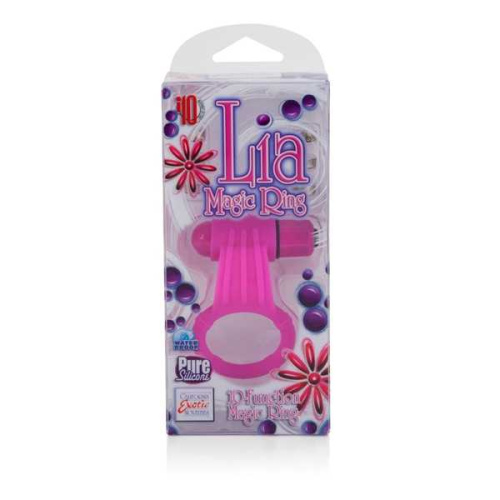 Розовое эрекционнное кольцо с двумя положениями вибростимулятора фото 4