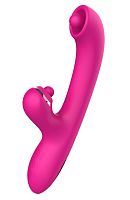 Розовый вибратор-кролик с усиленной стимуляцией точки G