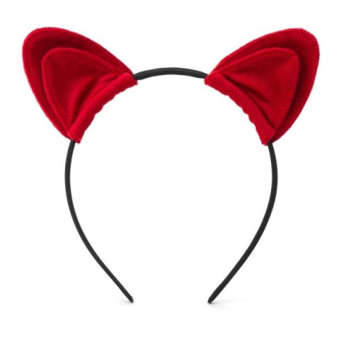 Красный стильный ободок-ушки My rules Красный стильный ободок-ушки My rules