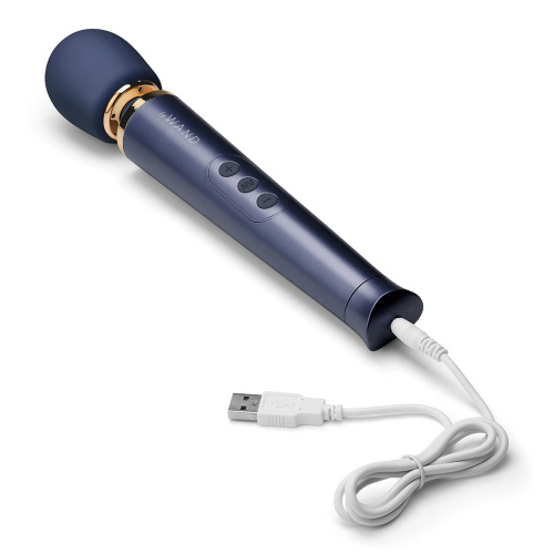 Cиний вибратор Le Wand Petite Rechargeable Vibrating Massager - 25 см. фото 5
