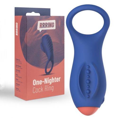 Синее эрекционное кольцо RRRING One Nighter Cock Ring фото 2