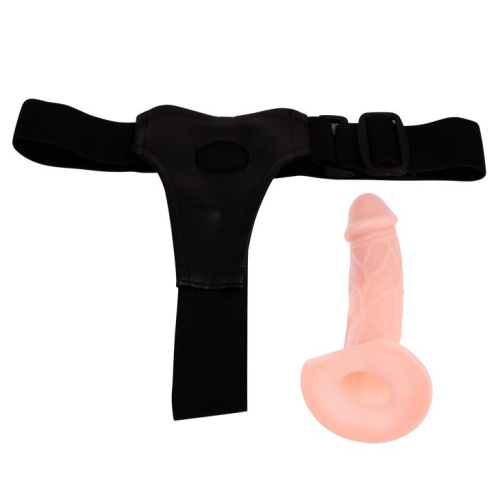 Телесный фаллоимитатор на трусиках Jessica Strap-On - 15,5 см. фото 4