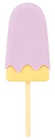 Сиреневый мини-вибратор в форме пломбира Vibrating Popsicle