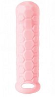 Розовый фаллоудлинитель Homme Long - 15,5 см.