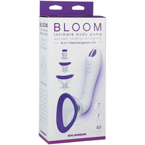 Автоматическая женская вибропомпа Bloom со сменными насадками фото 2