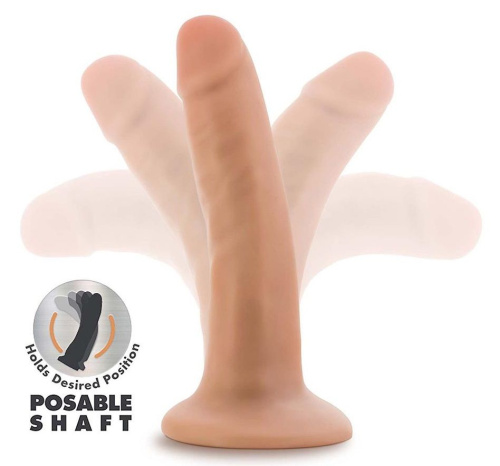 Телесный фаллоимитатор-реалистик 5 Inch Posable Dildo - 13,9 см. фото 2