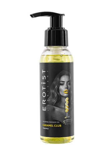 Разогревающее массажное масло Erotist Caramel Club с ароматом ананаса - 100 мл. фото 3