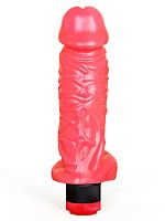 Розовый гелевый вибромассажёр  Конг  - 22,5 см.