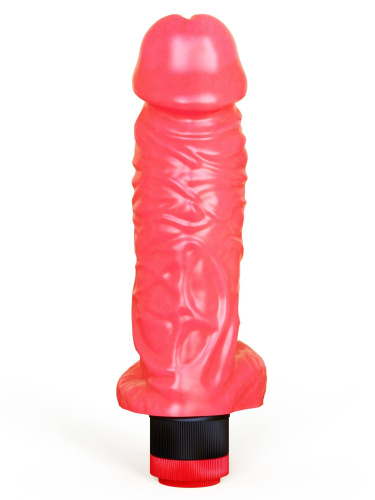 Розовый гелевый вибромассажёр  Конг  - 22,5 см.