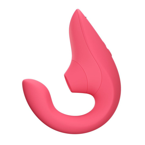 Розовый вибромассажер для двойной стимуляции Womanizer Blend фото 2